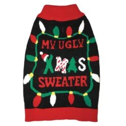 Fashion Pet Ugly Christmas Sweater Black – For Dogs