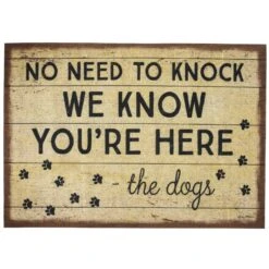 Skid-Resistant Decorative Rug “No Need To Knock We Know You’re Here”