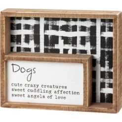 Inset Wooden Box Sign – Dog Defined