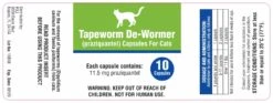 Tapeworm De-Wormer Capsules For Cats 10 Ct