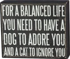 Decorative Wooden Box Sign – A Balanced Life