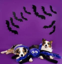 ZippyPaws Grunterz Large Purple Spider Dog Toy