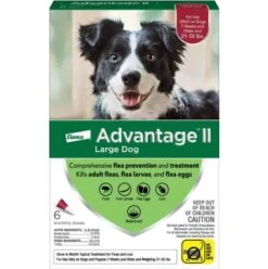 Bayer Advantage II Flea Spot-On For Large Dogs 21-55 Lbs 6 Pack