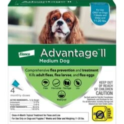 Bayer Advantage II Flea Spot-On For Medium Dogs 11-20 Lbs 4 Pack