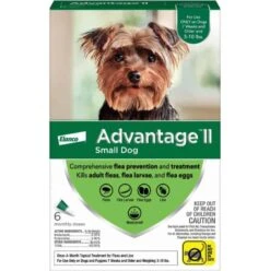 Bayer Advantage II Flea Spot-On For Small Dogs 3-10 Lbs 6 Pack