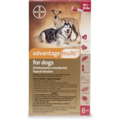 Bayer Advantage Multi Topical Solution For Dogs 20.1-55 Lbs 6 Pack