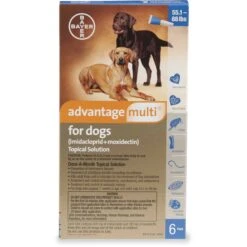 Bayer Advantage Multi Topical Solution For Dogs 55.1-88 Lbs 6 Pack