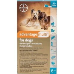 Bayer Advantage Multi Topical Solution For Dogs 9.1-20 Lbs 6 Pack