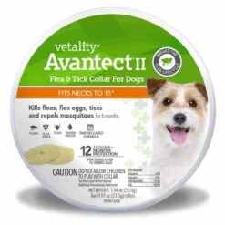 Vetality Avantect II Flea & Tick Collar For Small/Medium Dogs 15″