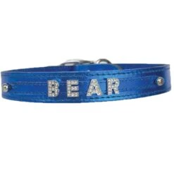 Customizable Metallic Leather Slider Collar 1″ 13 Customizable Metallic Leather Slider Collar 1″ -UPCO Popular Shop Blue Slider collarWEB