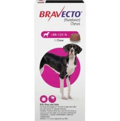 Bravecto Chewable Flea & Tick Preventative For Dogs 88-123 Lb