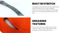 N-Gage Bungee Handler Tough Ball Dog Toy -UPCO Popular Shop Bungee Handler Orange INFO2