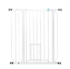 Carlson Extra Tall Walk Thru Metal Pet Gate White