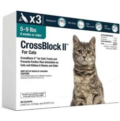 CrossBlock II Flea Control For Cats 5-9 Lbs 3 Pack