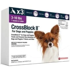 CrossBlock II Flea Control For Dogs & Puppies 3-10 Lbs 3 Pack
