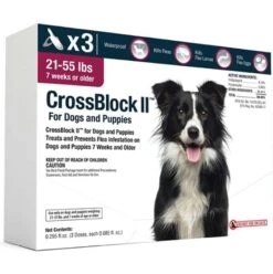 CrossBlock II Flea Control For Dogs & Puppies 21-55 Lbs 3 Pack