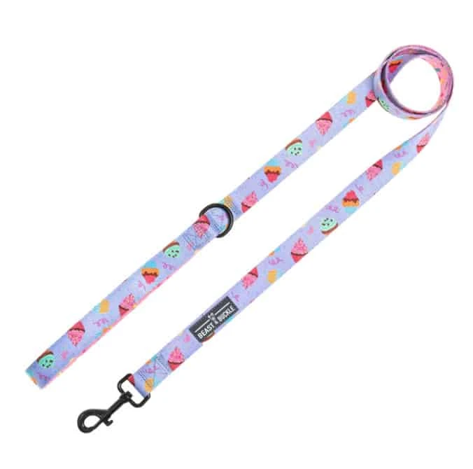 Beast & Buckle Cupcake Print Dog Leash 3 Beast & Buckle Cupcake Print Dog Leash