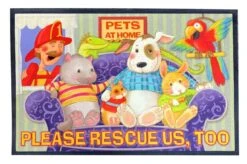 Safety Fire & Rescue Pet Alert Door Mat