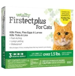 Vetality Firstect Plus For Cats Flea & Tick Spot Treatment 3 Pack