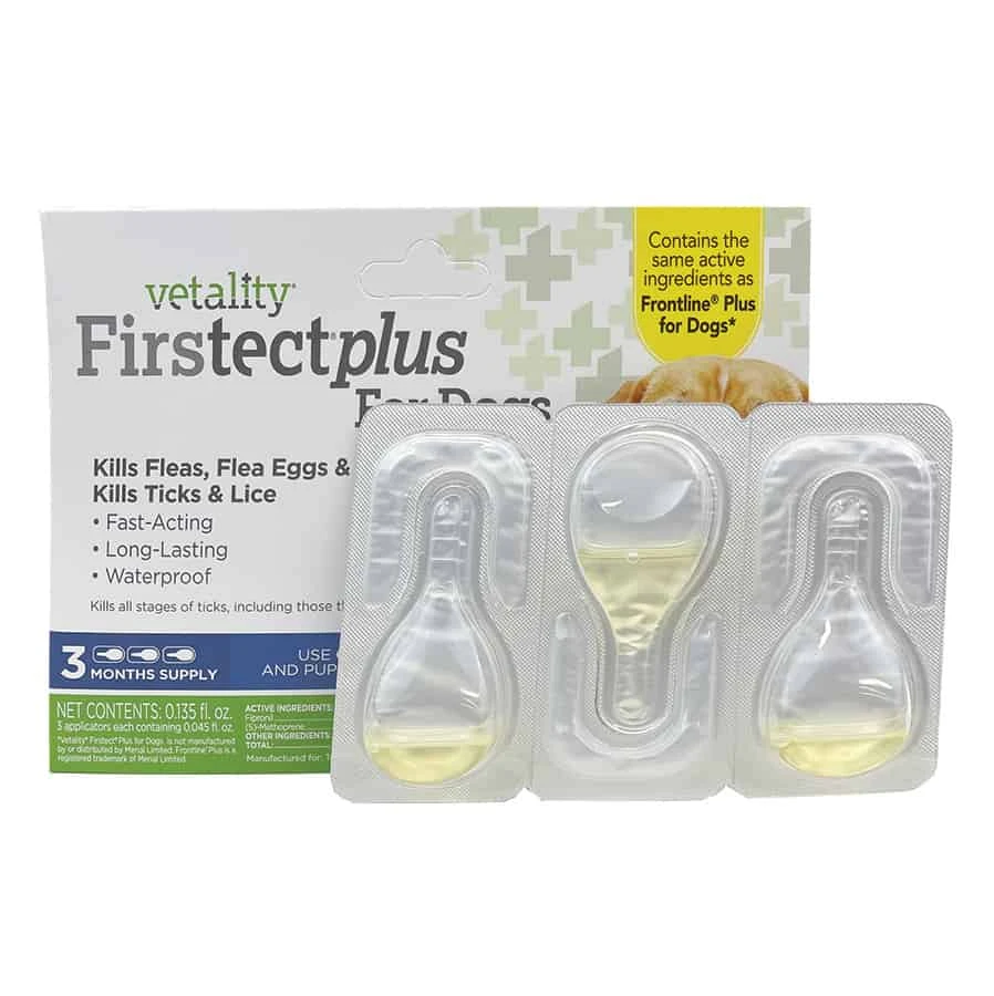 Vetality Firstect Plus Flea & Tick Spot Treatment For Dogs 45-88 Lbs 3 Pack 6 Vetality Firstect Plus Flea & Tick Spot Treatment For Dogs 45-88 Lbs 3 Pack - Image 4