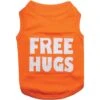 Free Hugs 100% Cotton Orange Dog T-Shirt -UPCO Popular Shop Free Hugs WEB