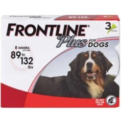 Boehringer Ingelheim Frontline Plus Flea & Tick Spot-On For Dogs 89-132 Lbs 3 Pack