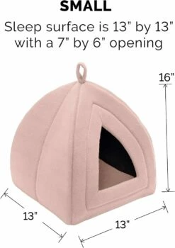 FurHaven Collapsible Fleece Pet Tent Buff Beige Small -UPCO Popular Shop Furhaven Pet Tent Buff2