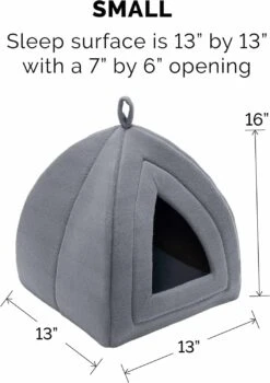 FurHaven Collapsible Fleece Pet Tent Gray Small -UPCO Popular Shop Furhaven Pet Tent Gray2