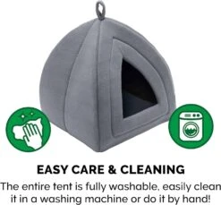 FurHaven Collapsible Fleece Pet Tent Gray Small -UPCO Popular Shop Furhaven Pet Tent Gray5