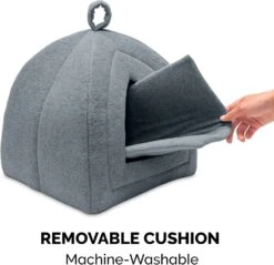 FurHaven Collapsible Fleece Pet Tent Gray Small -UPCO Popular Shop Furhaven Pet Tent Gray6