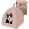 FurHaven Collapsible Fleece Pet Tent Buff Beige Small -UPCO Popular Shop Furhaven Pet Tent buff web