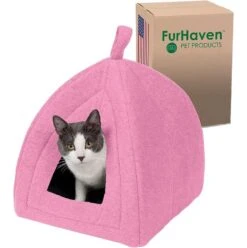 FurHaven Collapsible Fleece Pet Tent Pink Small