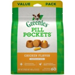 Greenies Pill Pockets For Dogs (Capsules Size) Chicken 60 Ct