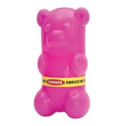 Ruff Dawg Assorted GummyBear Crunch Dog Toy -UPCO Popular Shop Gummybear pink