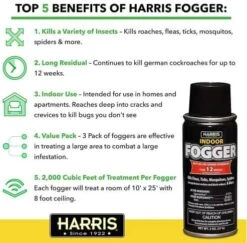 Harris Cypermethrin Indoor Fogger 3 Pack -UPCO Popular Shop Harris Cypermethrin Fogger 3pk INFO2