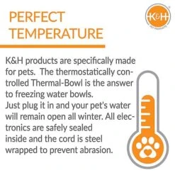 K&H Thermal Bowl Heated Water Bowl 96 Oz -UPCO Popular Shop Heated Water Bowl INFO1 1