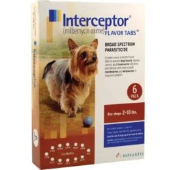 Interceptor® Oral Preventative For Dogs 2-10 Lbs 6 Pack