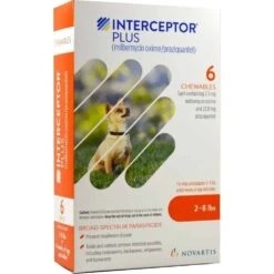 Interceptor PLUS Chewable Tablets Dogs 2-8 Lbs 6 Pack
