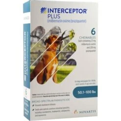 Interceptor PLUS Chewable Tablets Dogs 50.1-100 Lbs 6 Pack