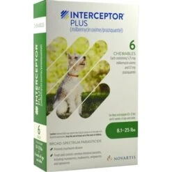 Interceptor PLUS Chewable Tablets Dogs 8.1-25 Lbs 6 Pack
