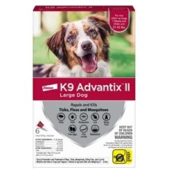 Bayer K9 Advantix II Flea, Tick & Mosquito Prevention For Large Dogs 21-55 Lbs 6 Pack