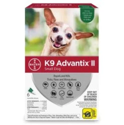 Bayer K9 Advantix II Flea, Tick & Mosquito Prevention For Small Dogs 4-10 Lbs 6 Pack