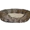 K&H Self Warming Nuzzle Nest Small Brown Leopard Print Pet Bed -UPCO Popular Shop KH Leopard Print Bed