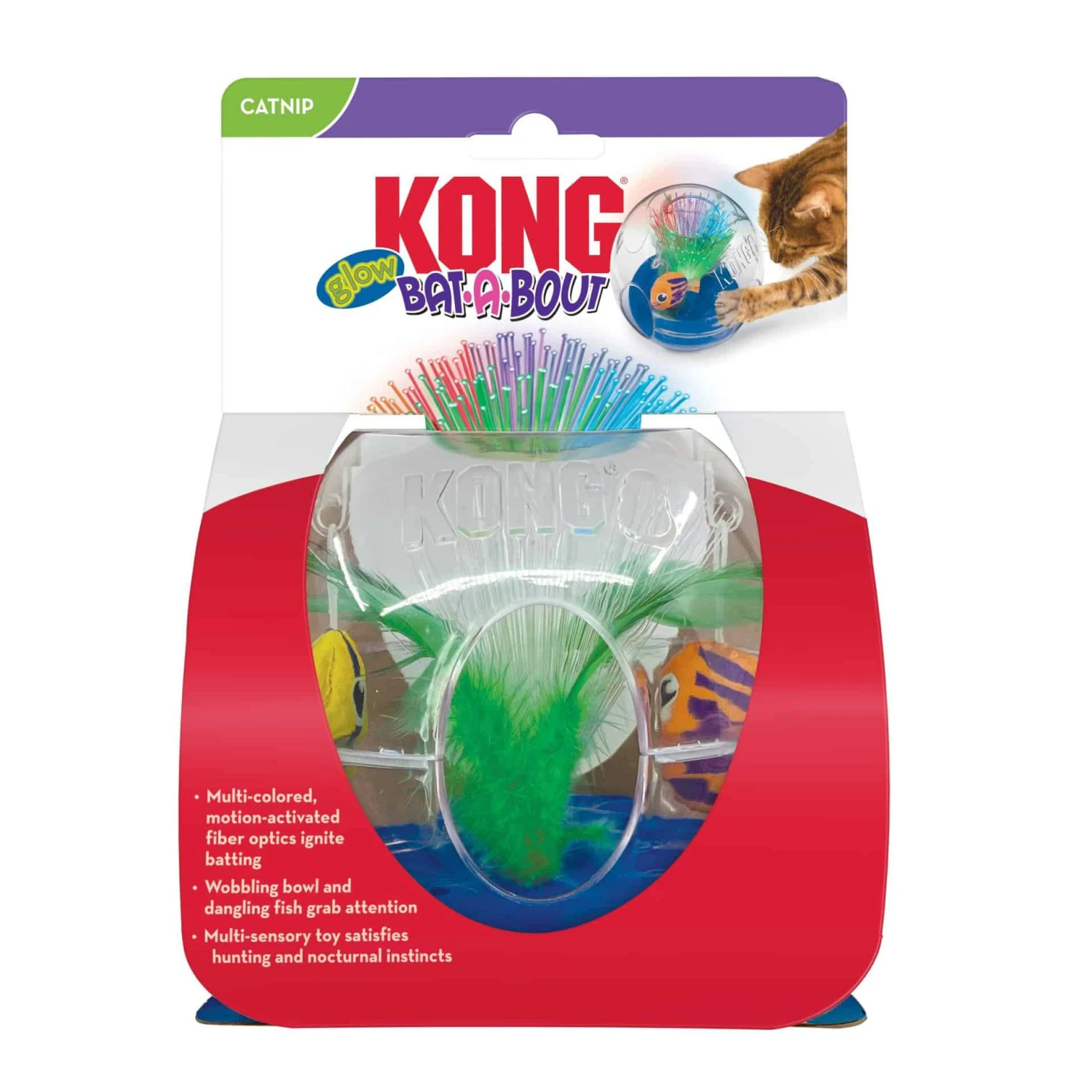 KONG Glow Bat-A-Bout Fish Bowl Cat Toy 5 KONG Glow Bat-A-Bout Fish Bowl Cat Toy - Image 3