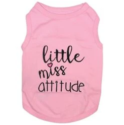 Little Miss Attitude Pink Dog T-Shirt