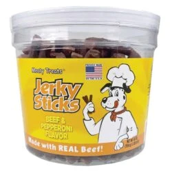 Meaty Treats Jerky Sticks Beef & Pepperoni Flavor 40 Oz