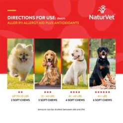 NaturVet Aller-911 Plus Antioxidants Soft Chews For Dogs 180 Ct -UPCO Popular Shop NaturVet Aller 911 Allergy Aid INFO2