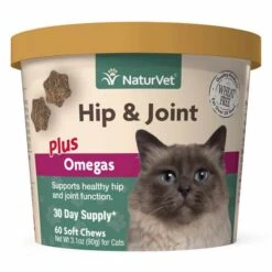 NaturVet Feline Hip & Joint Plus Omegas Soft Chews 60 Ct