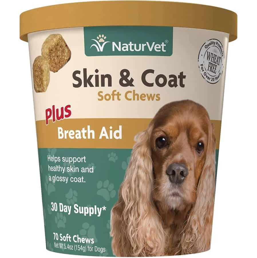 NaturVet Skin & Coat Plus Breath Aid Soft Chews 70 Ct 3 NaturVet Skin & Coat Plus Breath Aid Soft Chews 70 Ct
