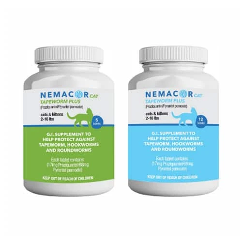Nemacor Cat Tapeworm Plus De-Wormer 3 Nemacor Cat Tapeworm Plus De-Wormer